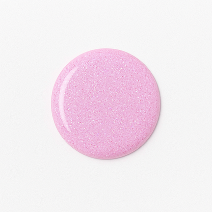 Baby Pink Glitter – Ljus rosa gellack / gel polish med glitter – Högpigmenterat UV/LED-färg för salonger – Färgdroppe