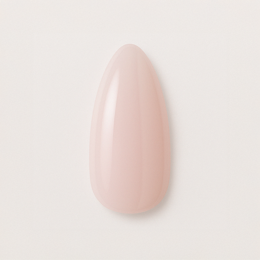 Beige-rosa – Mjuk och transparent beige-rosa ton / polygel – Högpigmenterat UV/LED-material för salonger – Nagelfärgvisning (nail swatch)