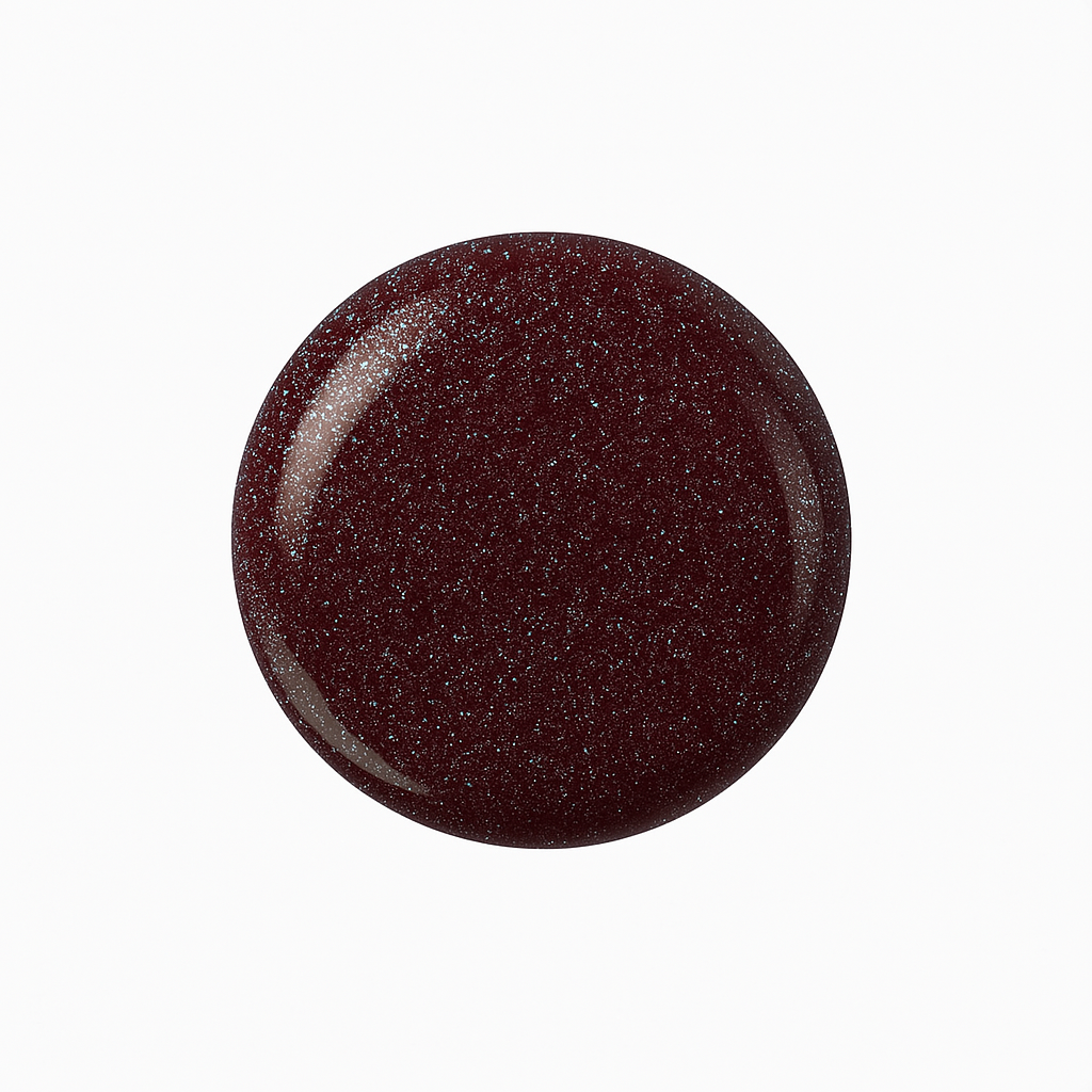Black Cherry Glitter – Svartkörsbär med glitter / glittrigt gellack / gel polish – Högpigmenterat UV/LED-färg för salonger – Färgdroppe
