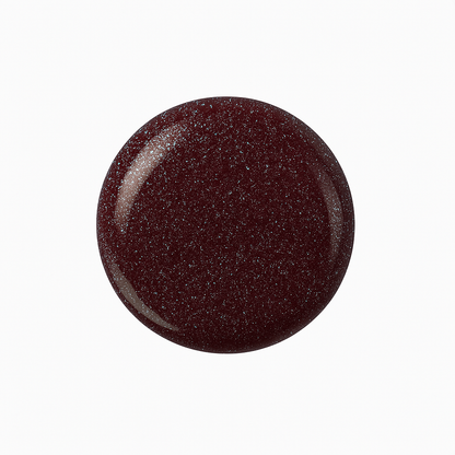 Black Cherry Glitter – Svartkörsbär med glitter / glittrigt gellack / gel polish – Högpigmenterat UV/LED-färg för salonger – Färgdroppe