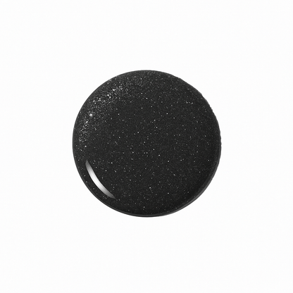 Black Glitter – Svart med glitter / glittrigt gellack / gel polish – Högpigmenterat UV/LED-färg för salonger – Färgdroppe