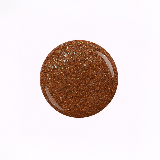 Bronze Glitter – Bronsfärgat glitter / skimrande gellack / gel polish för salong i Sverige – Högpigmenterat UV/LED-färg för professionellt bruk – Färgdroppe