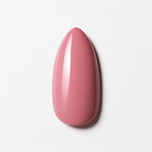 Bubbelgumsrosa – Söt och livlig bubbelgumsrosa nyans med glansig finish / polygel – Högpigmenterat UV/LED-material för salonger – Nagelfärgvisning (nail swatch)