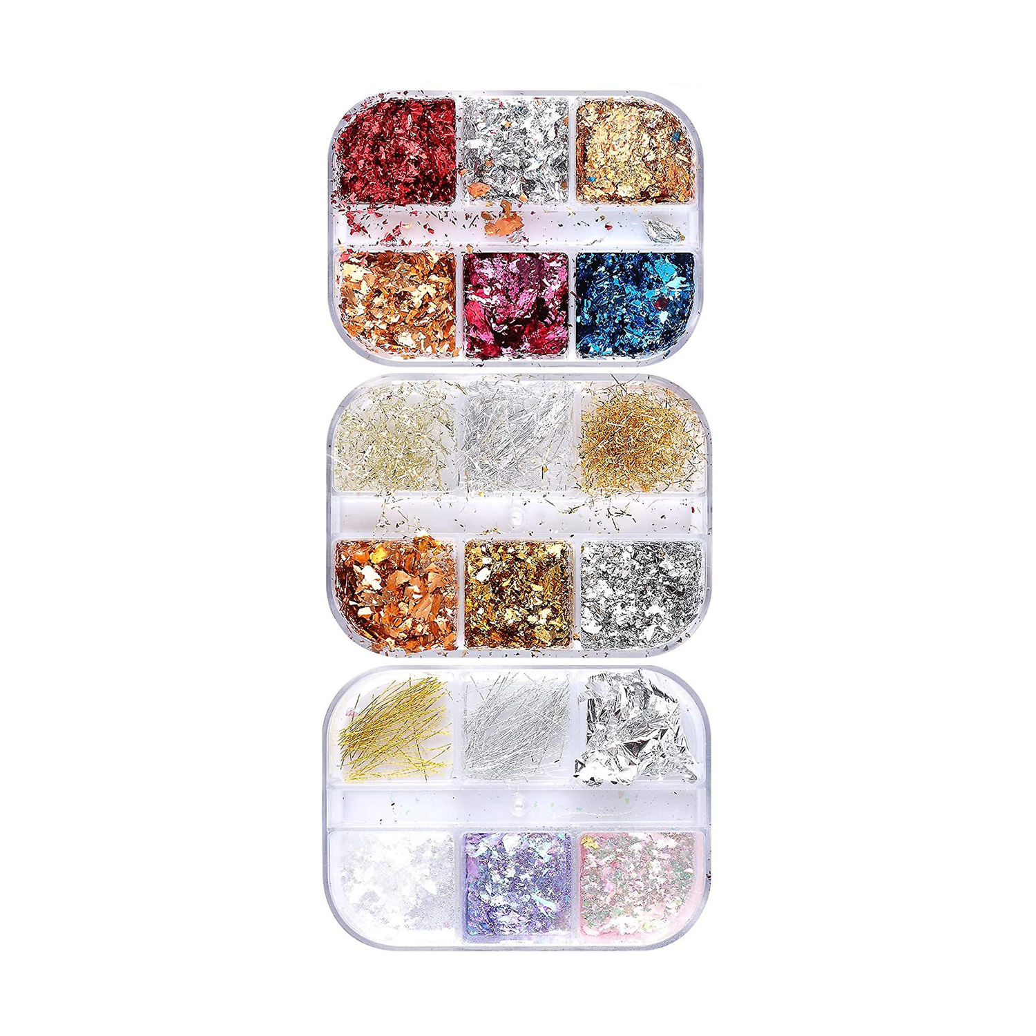 Chrome Flakes – Nageldekoration för nagelkonst och salonger i Sverige. Perfekt för att skapa unika och glittrande designer på gelnaglar, akrylnaglar och naturliga naglar.