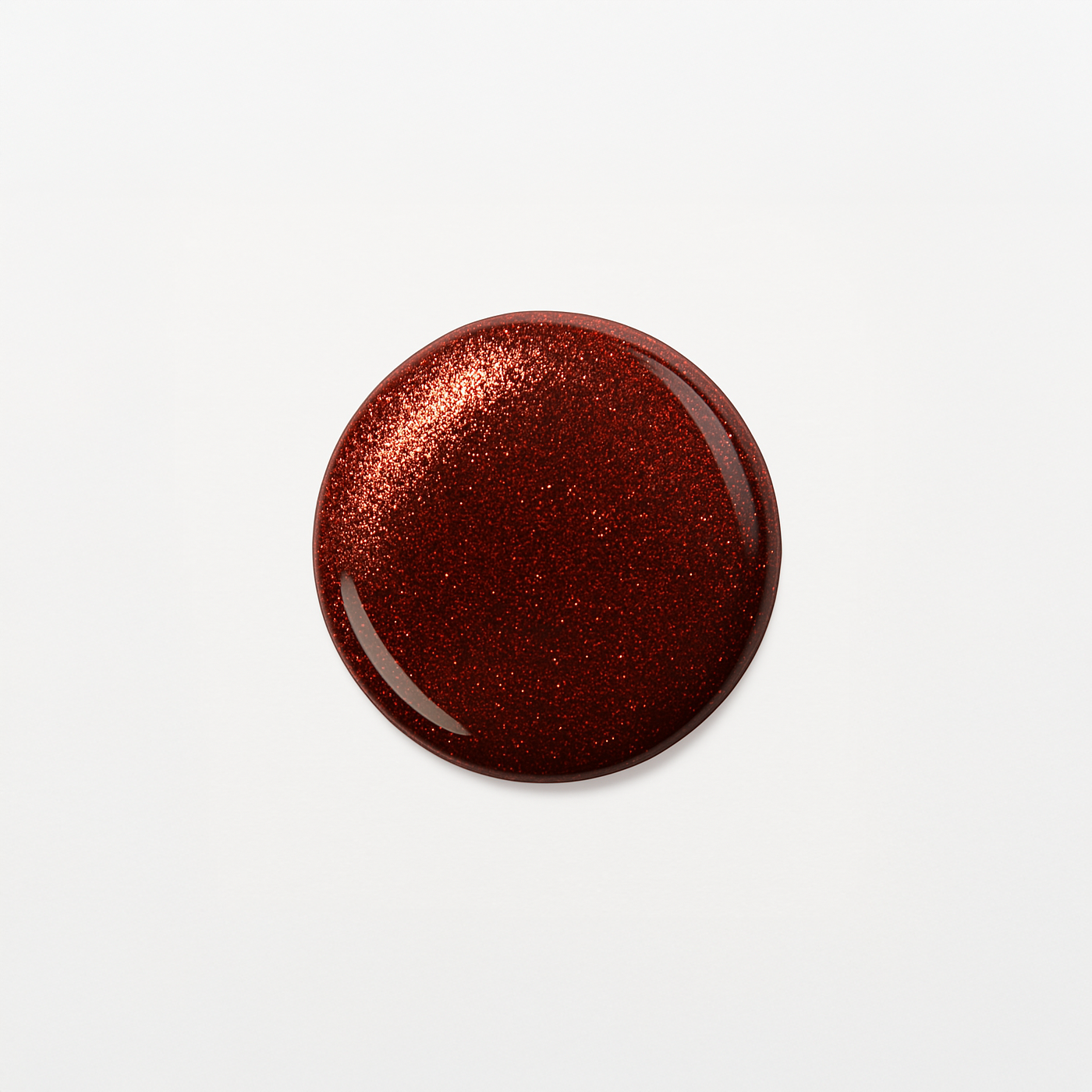 Copper Red Glitter – Kopparröd med glitter / glittrigt gellack / gel polish – Högpigmenterat UV/LED-färg för salonger – Färgdroppe