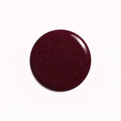 Deep Berry Glitter – Mörkbär med glitter / glittrigt gellack / gel polish – Högpigmenterat UV/LED-färg för salonger – Färgdroppe
