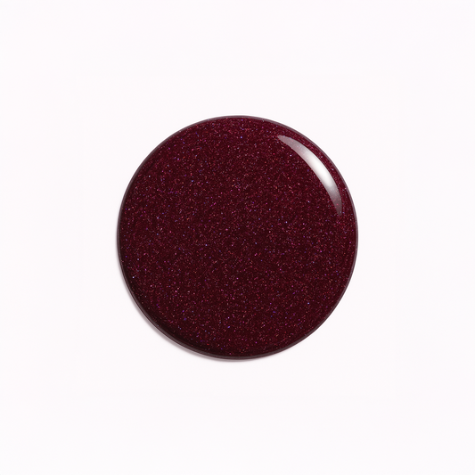 Deep Berry Glitter – Mörkbär med glitter / glittrigt gellack / gel polish – Högpigmenterat UV/LED-färg för salonger – Färgdroppe