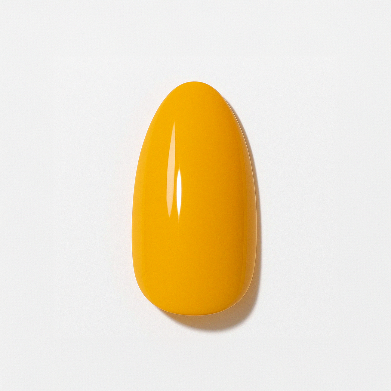 Gul – Djup, solig gul nyans med blank finish / polygel – Högpigmenterat UV/LED-material för salonger – Nagelfärgvisning (nail swatch)