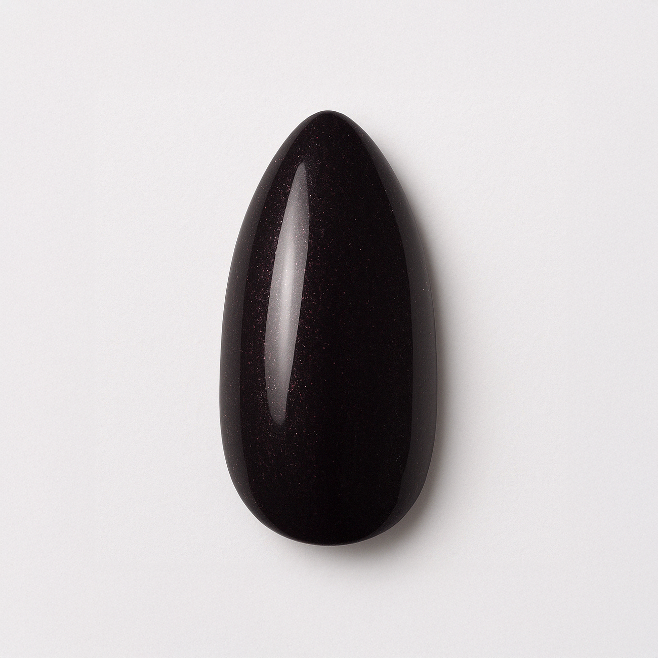 Djupt svart – Djupt svart nyans med subtilt skimrande glitter / polygel – Högpigmenterat UV/LED-material för salonger – Nagelfärgvisning (nail swatch)