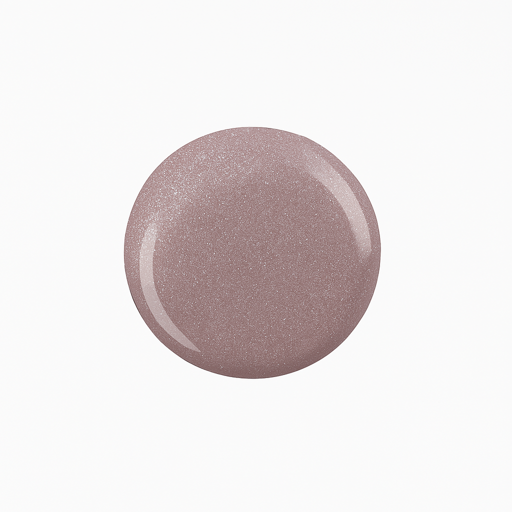 Dusty Rose Glitter – Dammig rosa med glitter / glittrigt gellack / gel polish – Högpigmenterat UV/LED-färg för salonger – Färgdroppe