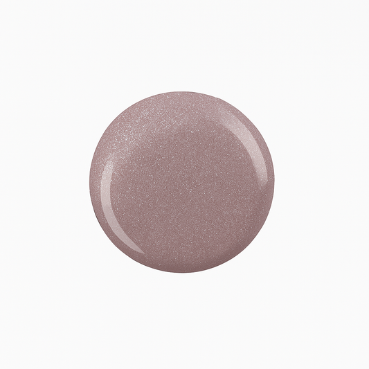 Dusty Rose Glitter – Dammig rosa med glitter / glittrigt gellack / gel polish – Högpigmenterat UV/LED-färg för salonger – Färgdroppe