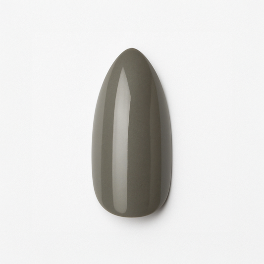 Elegant grå – Sval och neutral grå nyans / polygel – Högpigmenterat UV/LED-material för salonger – Nagelfärgvisning (nail swatch)