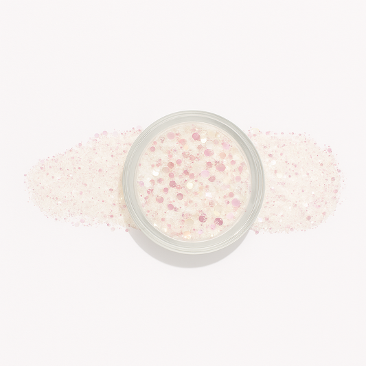 Glitter – Flicker – Ett glitterpulver med klar underton och skimrande regnbågspartiklar som tillför gnistrande magi till din manikyr / dipping-pulver-powder-akryl-pulver – Perfekt för accentnaglar eller att kombinera med solida färger – Högpigmenterat material för salonger – Nagelfärgvisning (nail swatch)