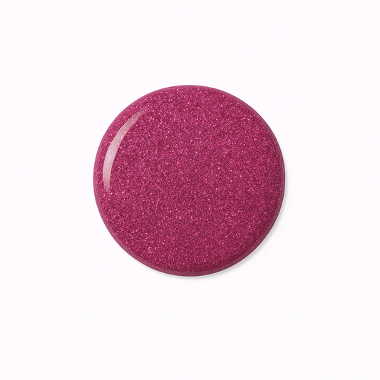 Fuchsia Glitter – Fuchsia / hot pink gellack / gel polish med glitter – Högpigmenterat UV/LED-färg för salonger – Färgdroppe