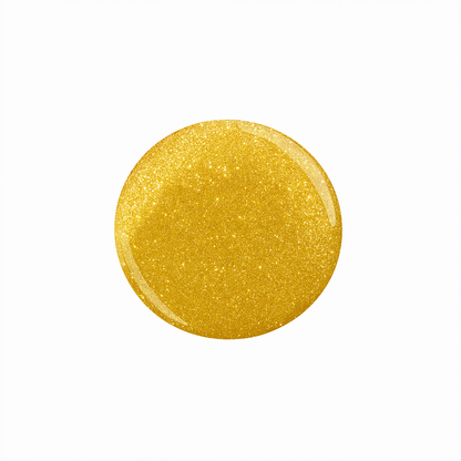 Golden Glitter – Guld med glitter / glittrigt gellack / gel polish – Högpigmenterat UV/LED-färg för salonger – Färgdroppe