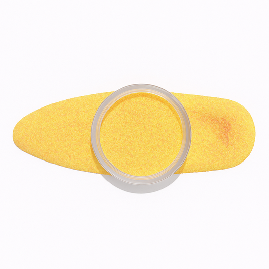 Gult – Livfullt gult puder med varm gyllene lyster / dipping-pulver-powder-akryl-pulver – Högpigmenterat material för salonger – Nagelfärgvisning (nail swatch)