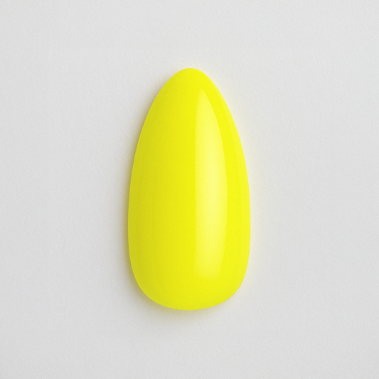 Neongul – Intensiv neongul nyans / polygel – Högpigmenterat UV/LED-material för salonger – Nagelfärgvisning (nail swatch)