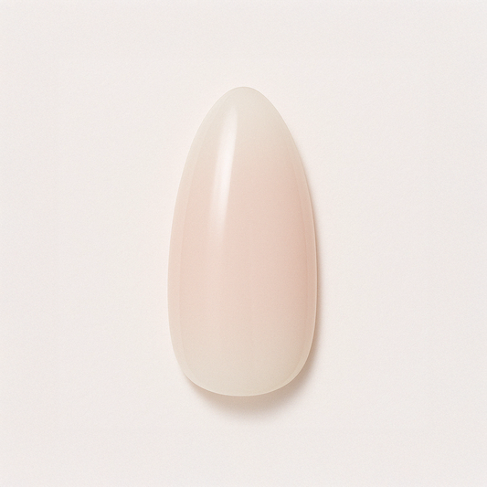 Transparent – Klar, transparent nyans med glansig finish / polygel – Högpigmenterat UV/LED-material för salonger – Nagelfärgvisning (nail swatch)