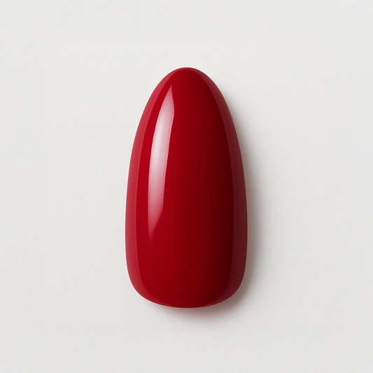 Klassisk röd – Djup intensiv röd nyans / polygel – Högpigmenterat UV/LED-material för salonger – Nagelfärgvisning (nail swatch)