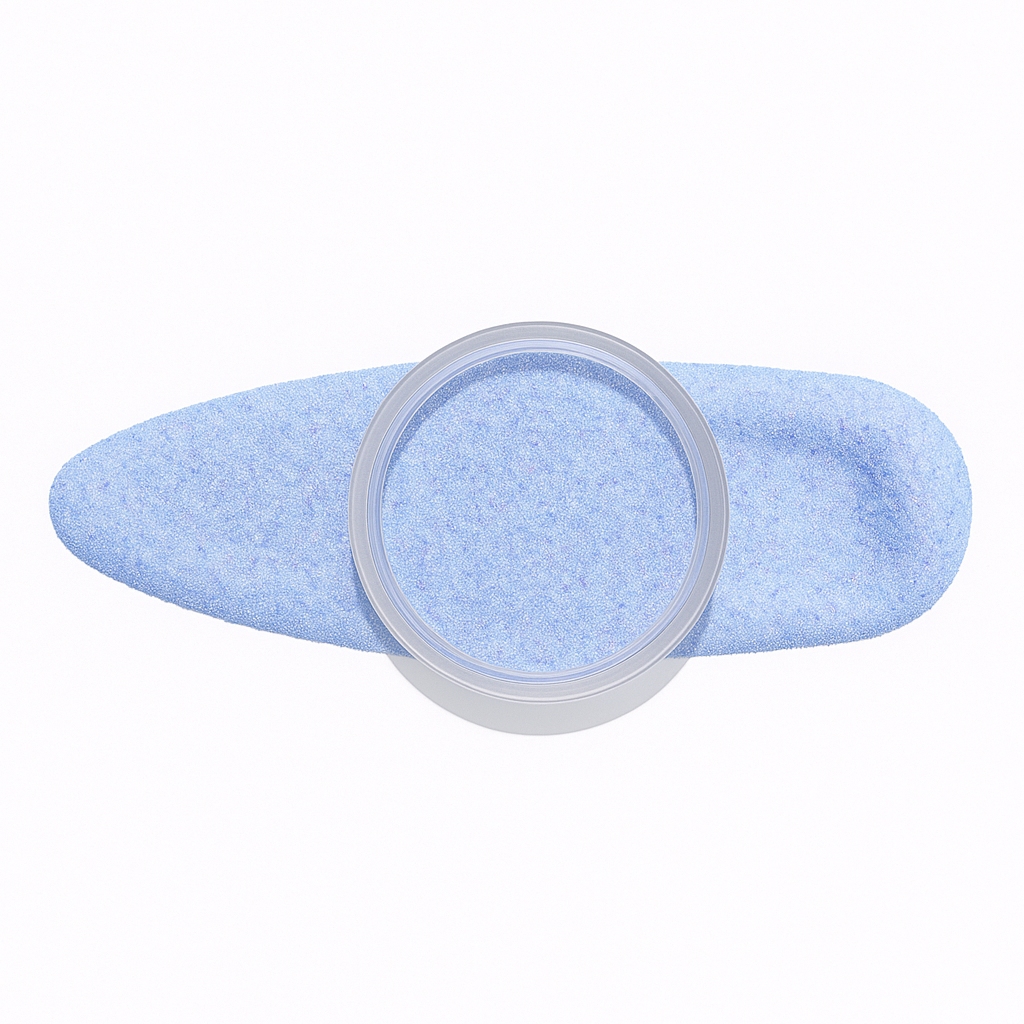 Lavendelblå – Mjukt lavendelblått puder med en drömmig finish / dipping-pulver-powder-akryl-pulver – Högpigmenterat material för salonger – Nagelfärgvisning (nail swatch)