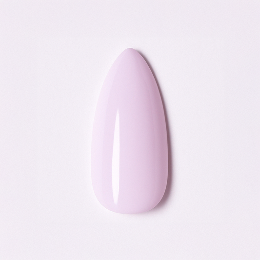 Lavendelrosa – Ljus lavendelrosa med mjölkig glans / polygel – Högpigmenterat UV/LED-material för salonger – Nagelfärgvisning (nail swatch)