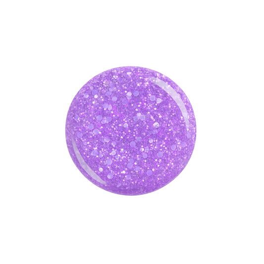 Lavender Glitter – Lavendel med glitter / glittrigt gellack / gel polish – Högpigmenterat UV/LED-färg för salonger – Färgdroppe