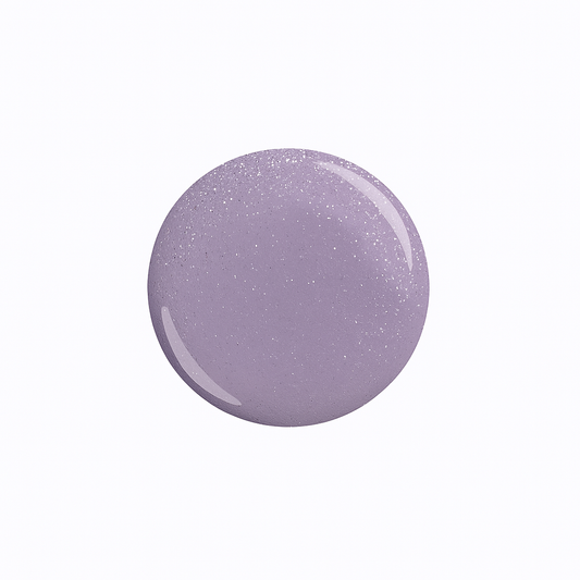 Lavender Gray – Lavendelgrå med diskret glitter / skimrande gellack / gel polish – Högpigmenterat UV/LED-färg för salonger – Färgdroppe