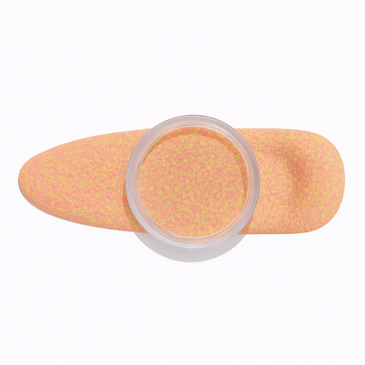 Gult-korall – Livlig mix av gult och korall som ger en fruktig, tropisk känsla / dipping-pulver-powder-akryl-pulver – Högpigmenterat material för salonger – Nagelfärgvisning (nail swatch)