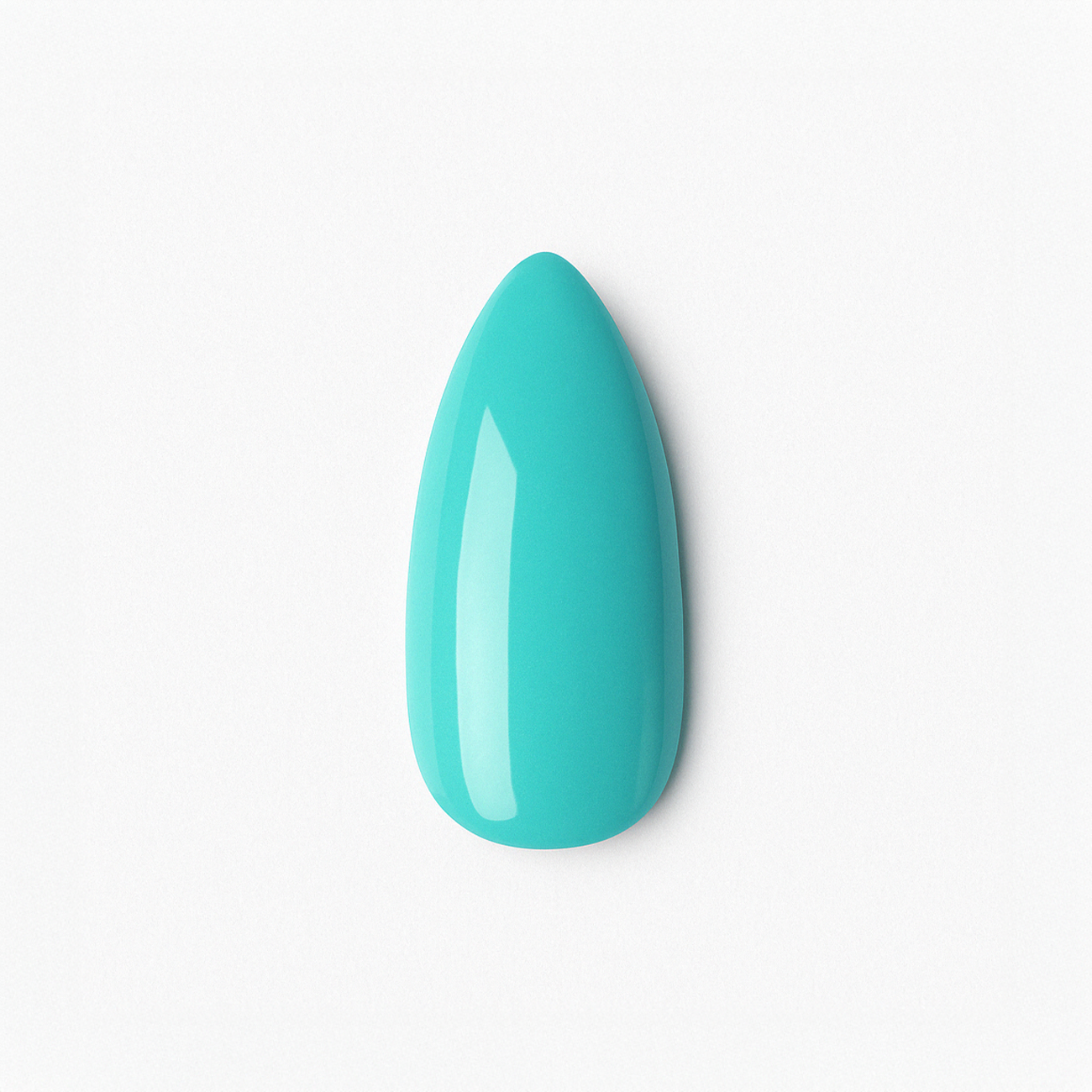 Turkos – Livlig turkos nyans med glansig finish / polygel – Högpigmenterat UV/LED-material för salonger – Nagelfärgvisning (nail swatch)