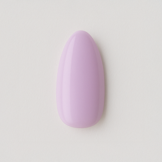 Pastellila – Ljus pastellila nyans med mjuk glans / polygel – Högpigmenterat UV/LED-material för salonger – Nagelfärgvisning (nail swatch)