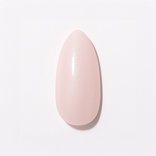 Puderrosa – Ljus puderrosa nyans med subtilt pärlskimmer / polygel – Högpigmenterat UV/LED-material för salonger – Nagelfärgvisning (nail swatch)