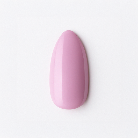 Ljusrosa – Söt och feminin ljusrosa nyans med krämig finish / polygel – Högpigmenterat UV/LED-material för salonger – Nagelfärgvisning (nail swatch)