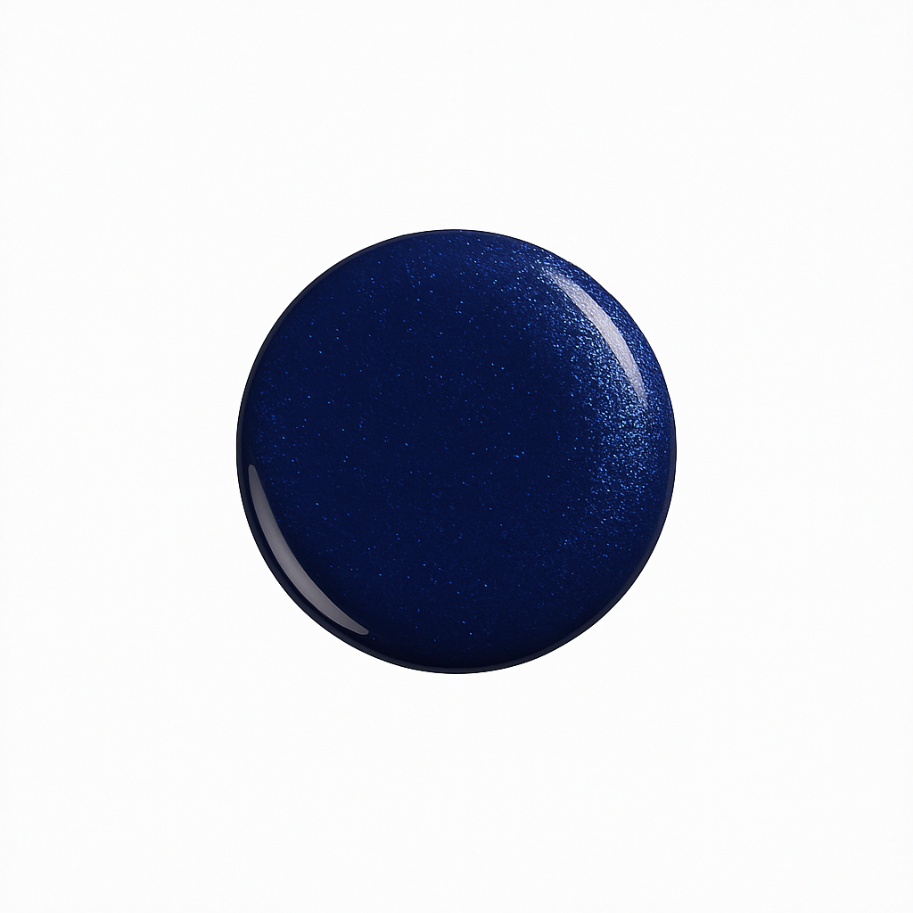 Midnight Blue – Midnattsblå / djup blå gellack / gel polish – Högpigmenterat UV/LED-färg för salonger – Färgdroppe