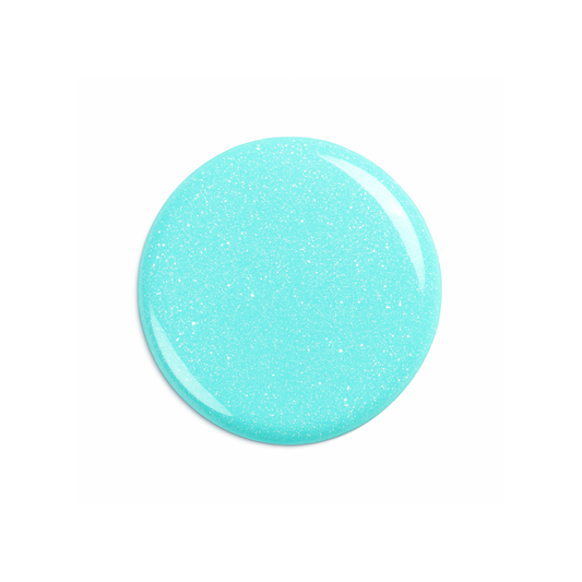 Mira Blue – Babyblå med glitter och hint av regnbågsskimmer / glittrigt gellack / gel polish – Högpigmenterat UV/LED-färg för salonger – Färgdroppe