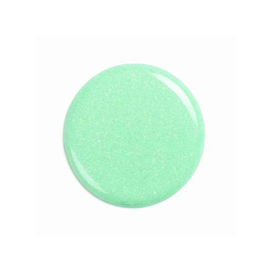 Mistleaf – Grönt med glitter och regnbågsskimrande reflexer / glittrigt gellack / gel polish – Högpigmenterat UV/LED-färg för salonger – Färgdroppe