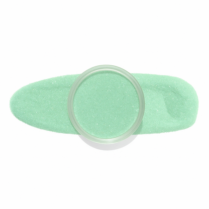 Mintgrön – Mjuk mintgrön nyans med subtilt skimmer / dipping-pulver-powder-akryl-pulver – Högpigmenterat material för salonger – Nagelfärgvisning (nail swatch)