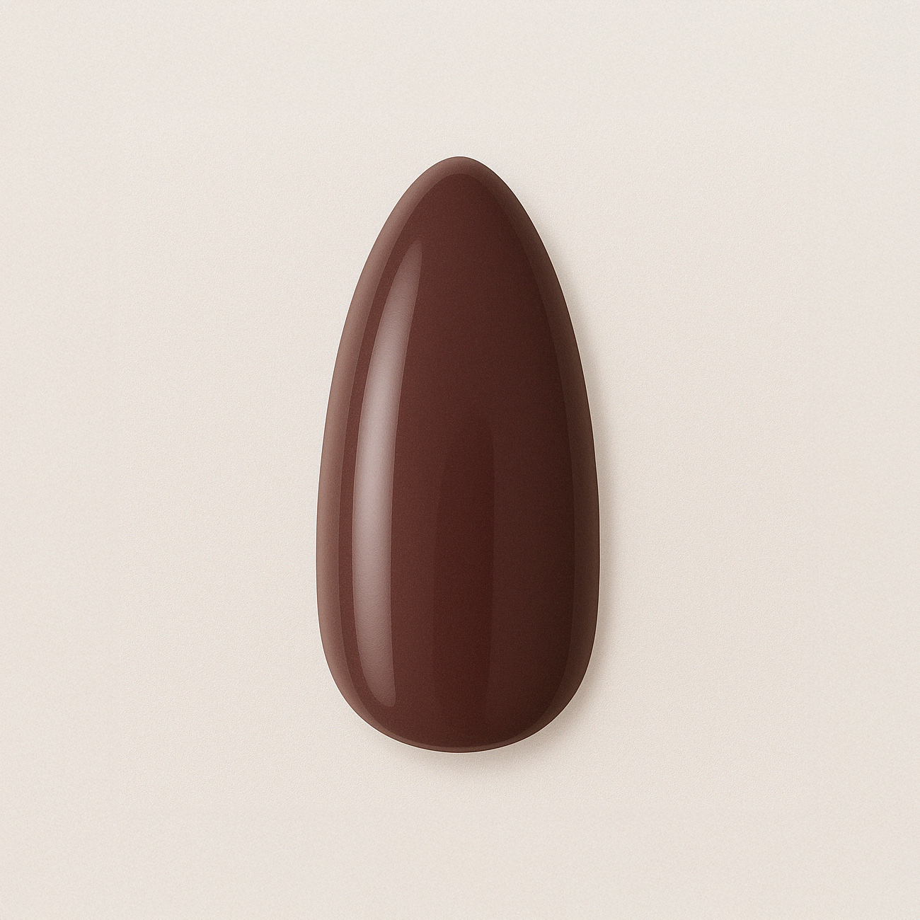 Mörk chokladbrun – Djup chokladbrun nyans med sofistikerad, krämig finish / polygel – Högpigmenterat UV/LED-material för salonger – Nagelfärgvisning (nail swatch)