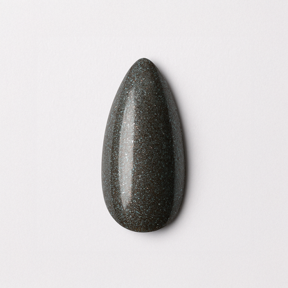 Mörk kolgrå – Skimrande kolgrå nyans med subtilt blått glitter / polygel – Högpigmenterat UV/LED-material för salonger – Nagelfärgvisning (nail swatch)