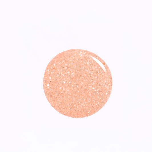 Neon Orange Glitter – Neonorange med glitter / glittrigt gellack / gel polish – Högpigmenterat UV/LED-färg för salonger – Färgdroppe