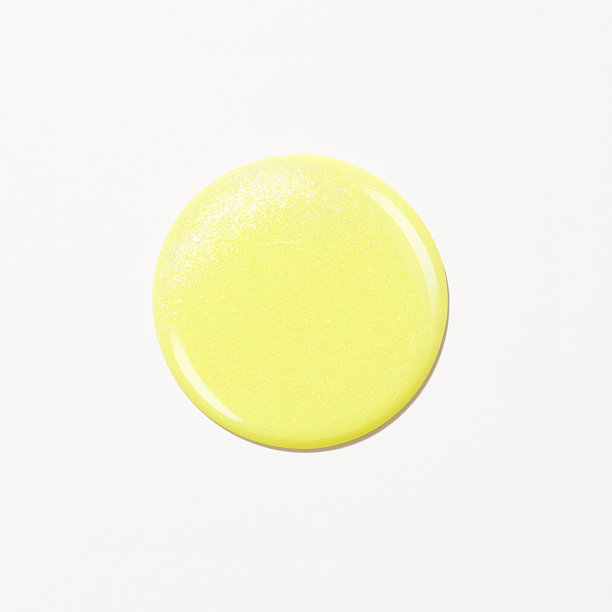 Neon Yellow Glitter – Neongul med glitter / skimrande gellack / gel polish – Högpigmenterat UV/LED-färg för salonger – Färgdroppe