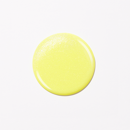 Neon Yellow Glitter – Neongul med glitter / skimrande gellack / gel polish – Högpigmenterat UV/LED-färg för salonger – Färgdroppe