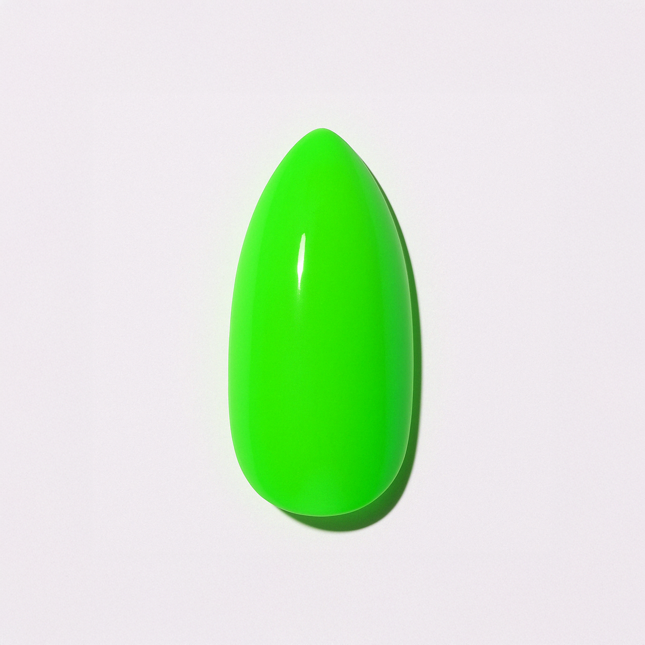 Neonlime – Kraftfull neonlime nyans / polygel – Högpigmenterat UV/LED-material för salonger – Nagelfärgvisning (nail swatch)