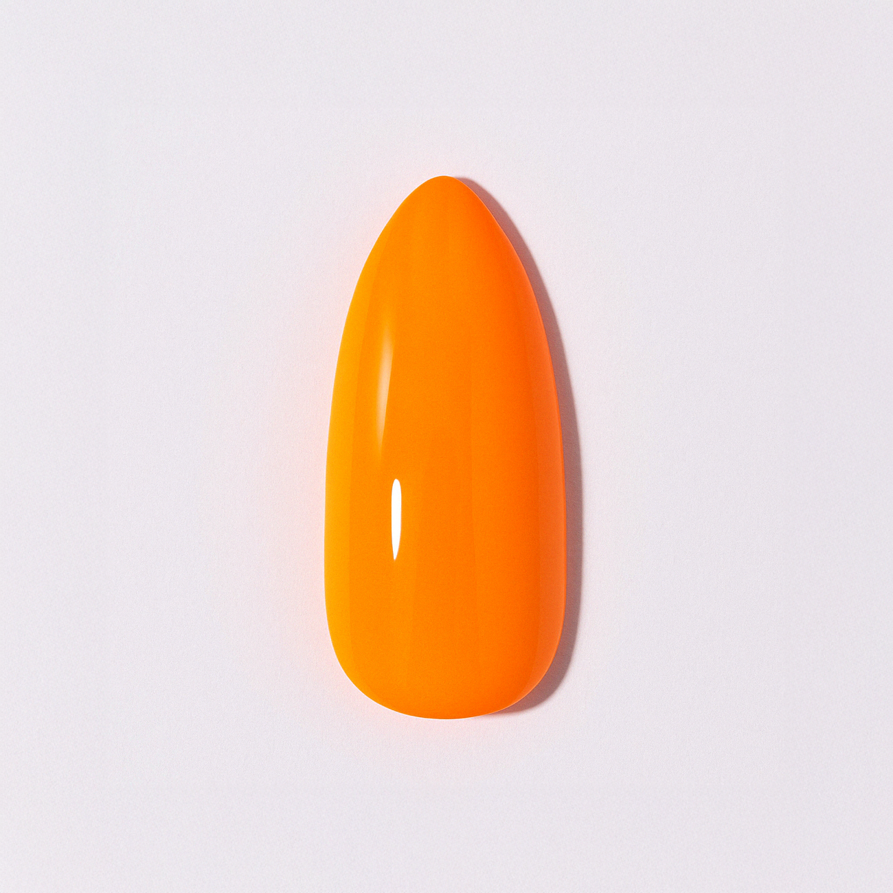 Neonorange – Stark och lysande neonorange nyans med hög glans / polygel – Högpigmenterat UV/LED-material för salonger – Nagelfärgvisning (nail swatch)