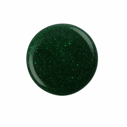 Nightvision – Grönt med glitter och strålande lyster / glittrigt gellack / gel polish – Högpigmenterat UV/LED-färg för salonger – Färgdroppe