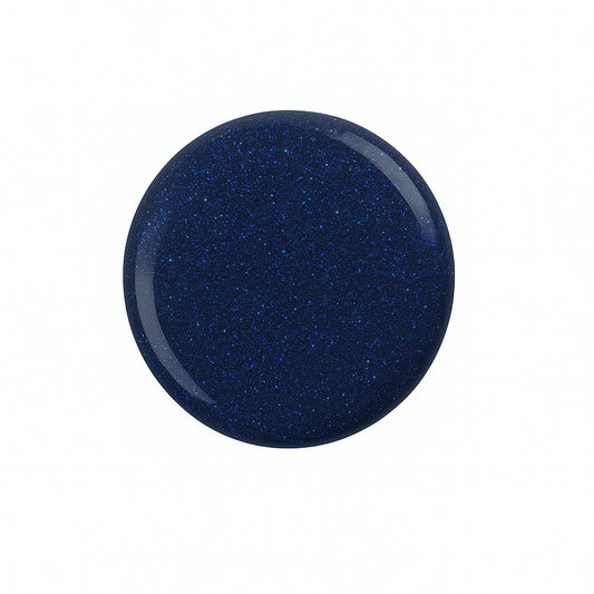 Oceanite – Djupblått med glitter / glittrigt gellack / gel polish – Högpigmenterat UV/LED-färg för salonger – Färgdroppe