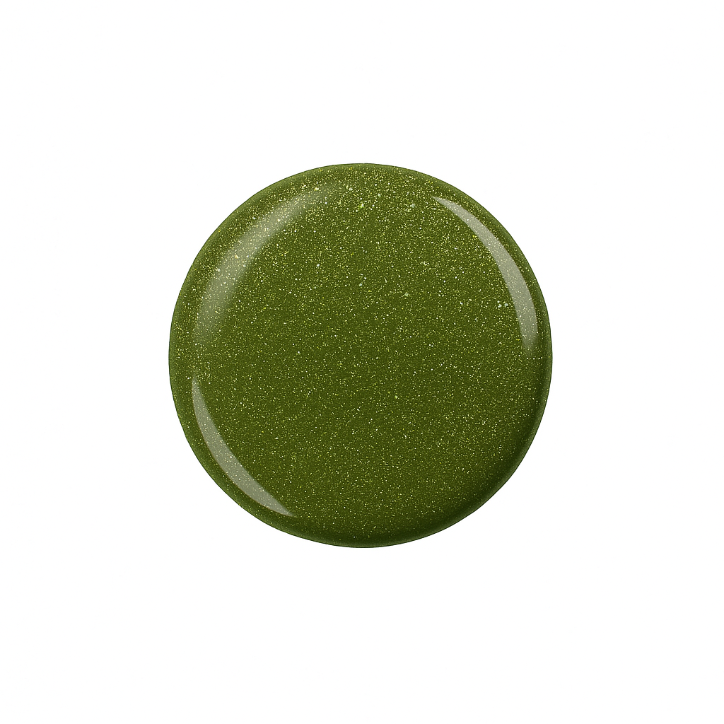 Olive Green – Olivgrön / mossgrön gellack / gel polish – Högpigmenterat UV/LED-färg för salonger – Färgdroppe
