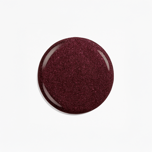 Plum Glitter – Plommonlila med glitter / glittrigt gellack / gel polish – Högpigmenterat UV/LED-färg för salonger – Färgdroppe