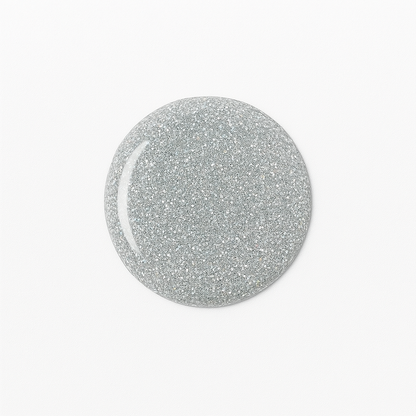 Silver Glitter – Gellack / gel polish med glitter – Högpigmenterat UV/LED-färg för salonger – Färgdroppe