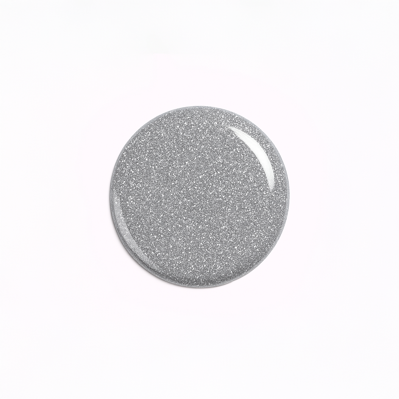 Silver Sparkle – Silver med glitter / glittrigt gellack / gel polish – Högpigmenterat UV/LED-färg för salonger – Färgdroppe