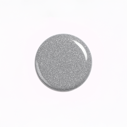 Silver Sparkle – Silver med glitter / glittrigt gellack / gel polish – Högpigmenterat UV/LED-färg för salonger – Färgdroppe
